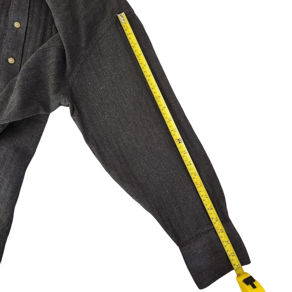 GEOFFREY BEENE men's button down long sleeve shirt gray 100% cotton XL - Picture 12 of 12